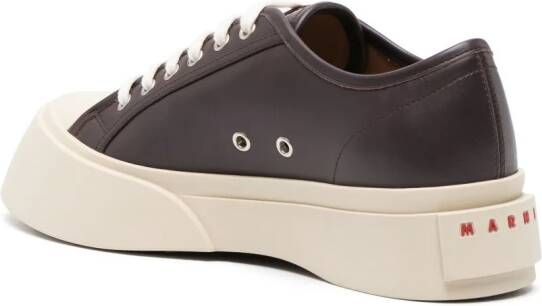 Marni 302 leren sneakers met plateauzool Bruin