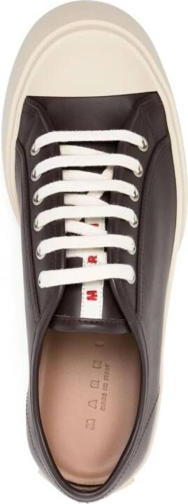 Marni 302 leren sneakers met plateauzool Bruin - Foto 3