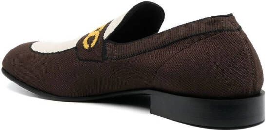 Marni Loafers met kettingprint Bruin