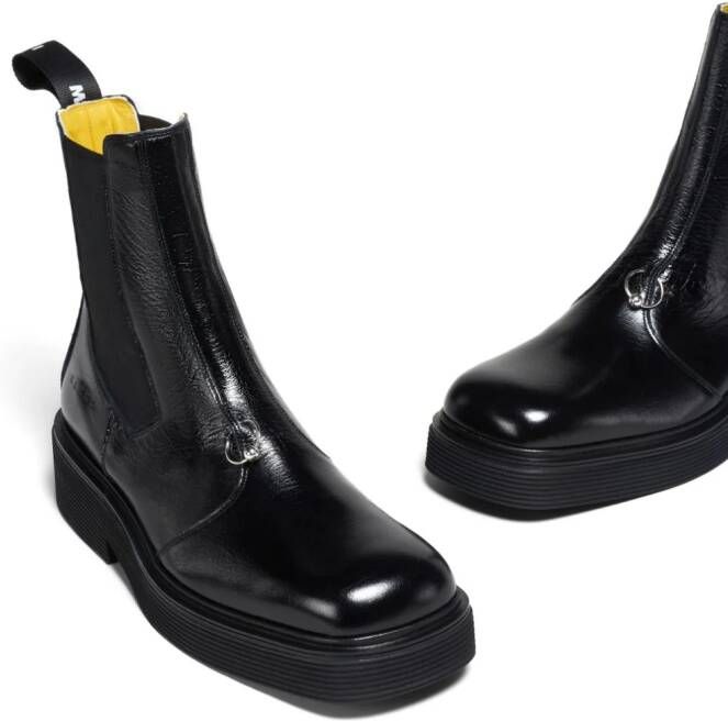 Marni Chelsea laarzen met logo-reliëf Zwart