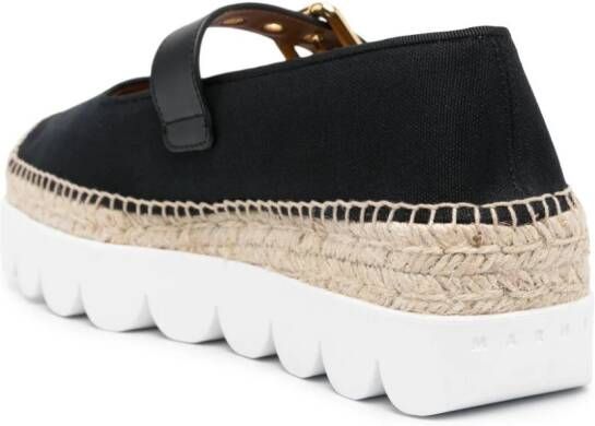 Marni Mary Jane canvas espadrilles Zwart