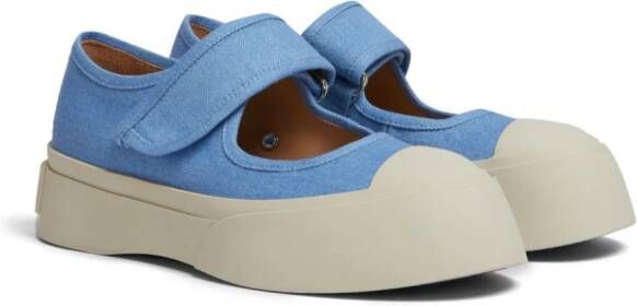 Marni Pablo Mary Jane denim sneakers Blauw