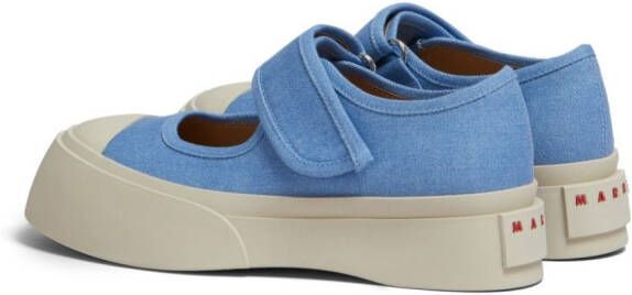 Marni Pablo Mary Jane denim sneakers Blauw