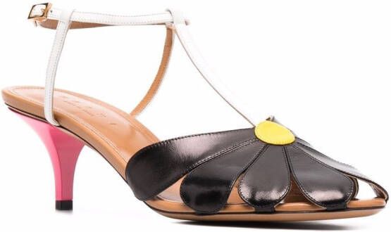 Marni Pumps met bloemenpatch Zwart