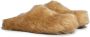 Marni Fussbet Sabot slippers met kalfshaar Beige - Thumbnail 2