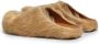 Marni Fussbet Sabot slippers met kalfshaar Beige - Thumbnail 3