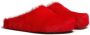 Marni Fussbet Sabot slippers met kalfshaar Rood - Thumbnail 2