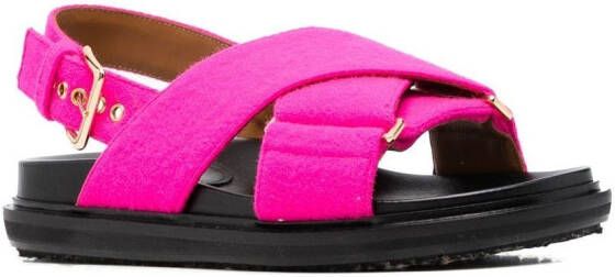 Marni Sandalen met gekruiste bandjes Roze