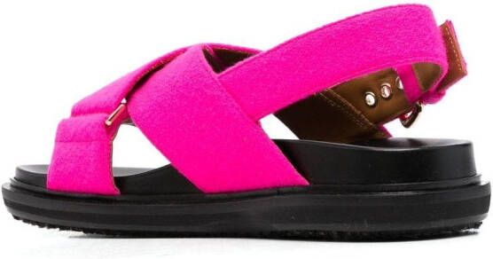 Marni Sandalen met gekruiste bandjes Roze