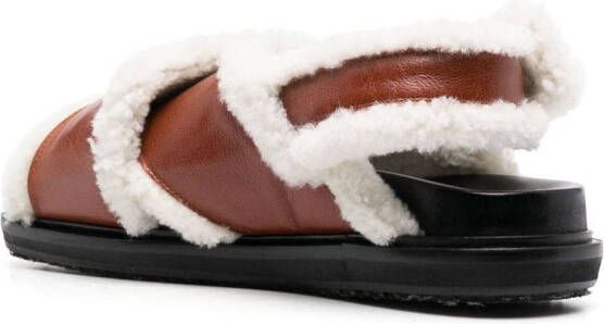 Marni Slingback sandalen met open neus Bruin