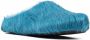 Marni Fussbett Sabot slippers met kalfshaar Blauw - Thumbnail 6