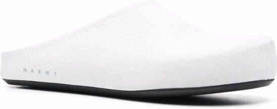 Marni Slippers met logo Wit