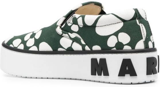 Marni Sneakers met bloemenprint Groen