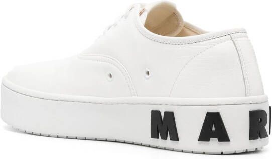 Marni Sneakers met logo-reliëf Wit