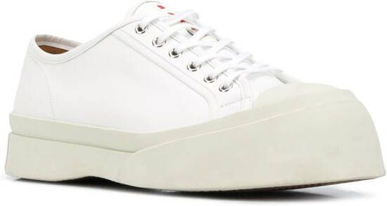 Marni 302 leren sneakers met plateauzool Wit