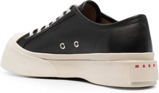 Marni 302 leren sneakers met plateauzool Zwart