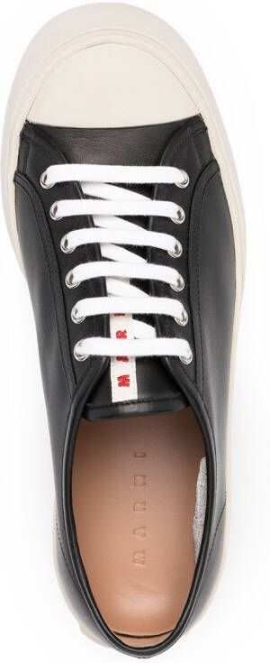 Marni 302 leren sneakers met plateauzool Zwart