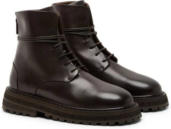 Marsèll Carro leren combat boots Bruin