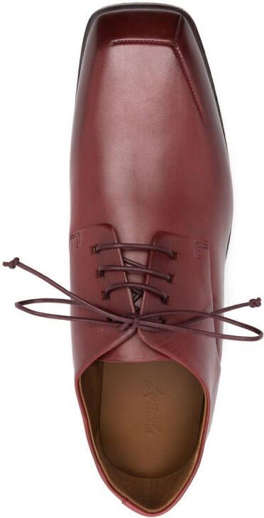 Marsèll Derby schoenen met vierkante neus Rood