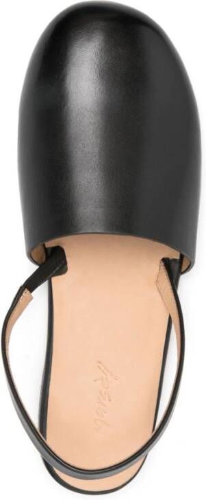 Marsèll Leren slingback sandalen Zwart