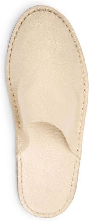 Marsèll Leren slippers met ronde neus Beige