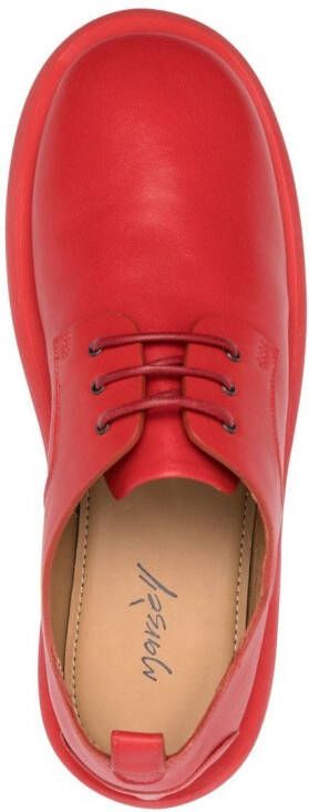 Marsèll Oxford leren veterschoenen Rood