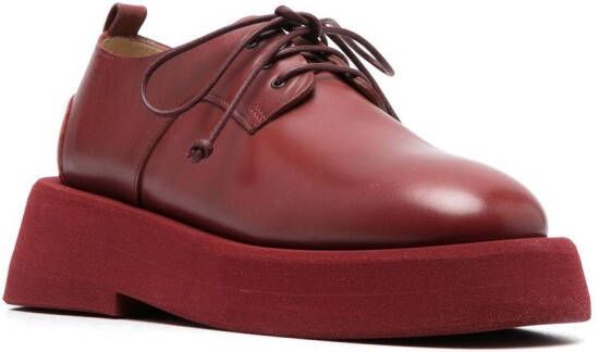 Marsèll Oxford leren veterschoenen Rood