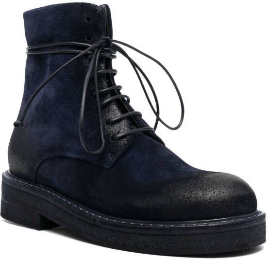 Marsèll Suède veterlaarzen Blauw