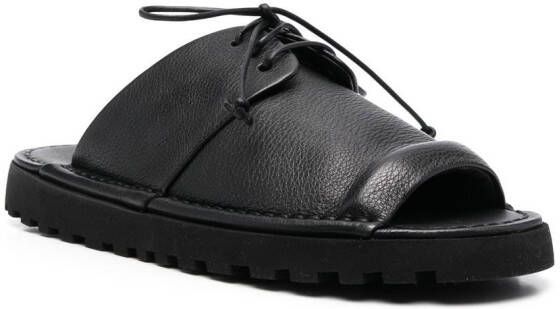 Marsèll Leren sandalen met veters Zwart
