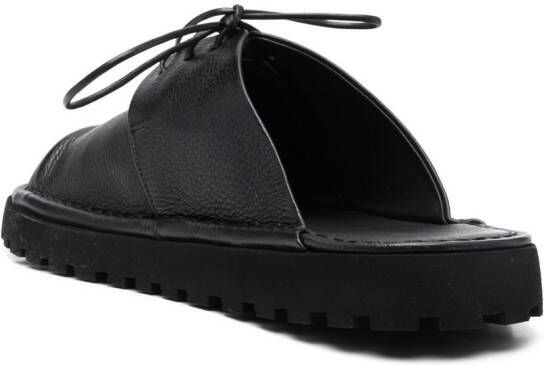 Marsèll Leren sandalen met veters Zwart