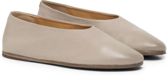 Marsèll Spatolona leren ballerina's Beige