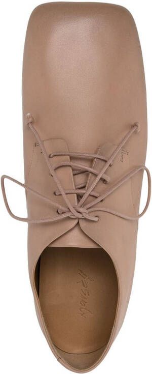 Marsèll Veterschoenen met vierkante neus Beige