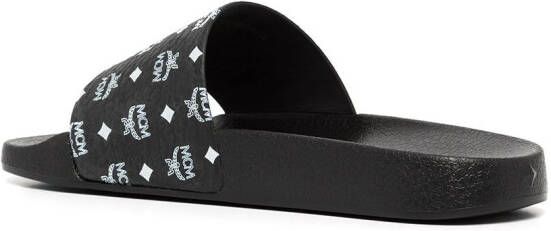 MCM Slippers met monogram Zwart