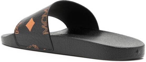 MCM Slippers met monogram Zwart