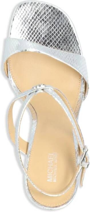 Michael Kors 107mm sandalen van geitenleer Zilver