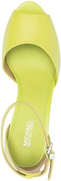Michael Kors Martina sandalen met plateauzool Groen