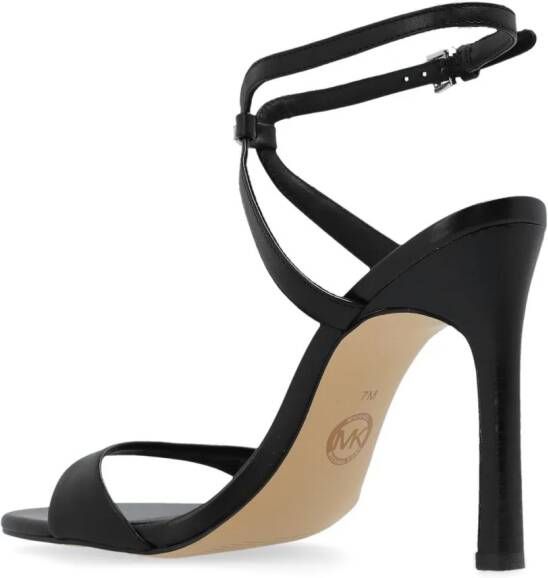 Michael Kors Amara 108 mm leren sandalen Zwart