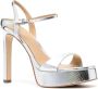 Michael Kors Amara 130 sandalen met plateauzool Zilver - Thumbnail 6