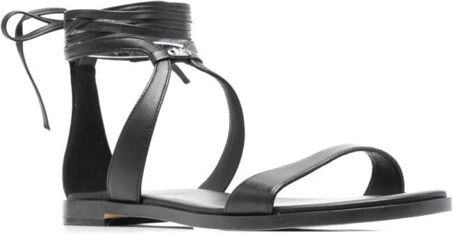 Michael Kors Amara leather sandals Zwart