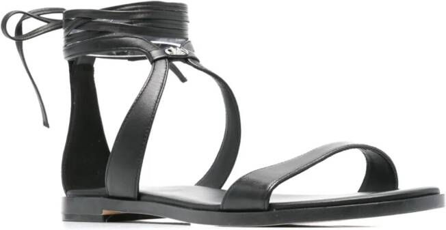 Michael Kors Amara leren sandalen Zwart
