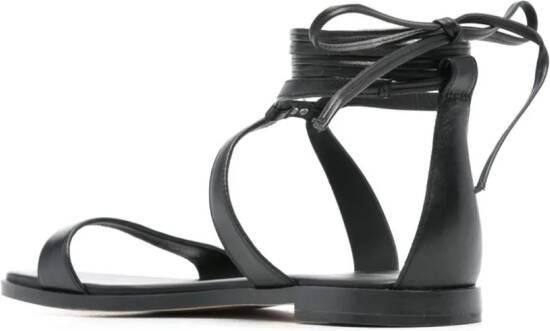 Michael Kors Amara leather sandals Zwart