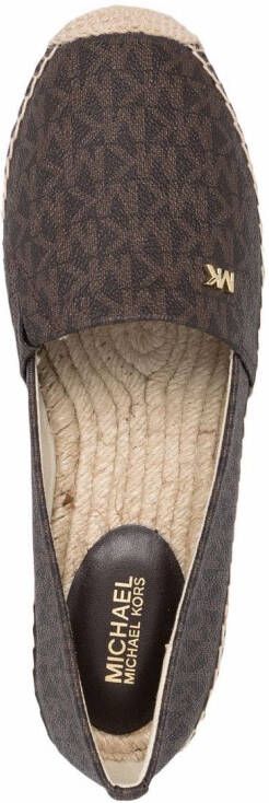 Michael Kors April espadrilles met monogram Bruin