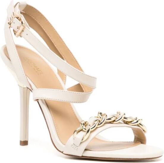 Michael Kors Asha sandalen met schakelketting Beige