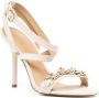 Michael Kors Asha sandalen met schakelketting Beige - Thumbnail 2