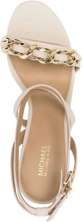 Michael Kors Asha sandalen met schakelketting Beige
