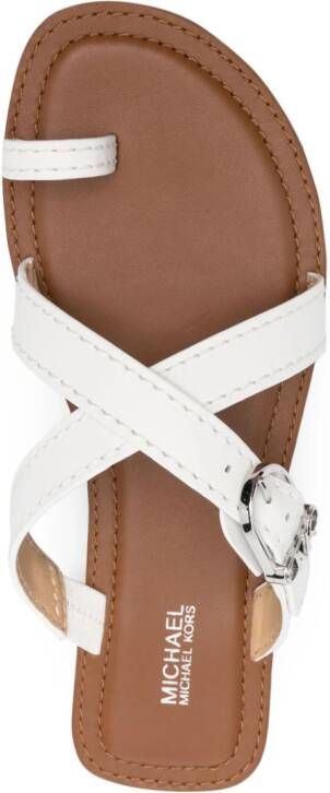 Michael Kors Ashton 50 mm leren sandalen Wit