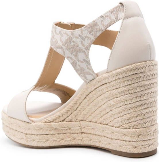 Michael Kors Berkley espadrilles met sleehak 100 mm Beige