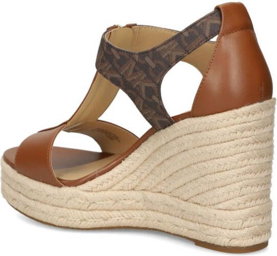 Michael Kors Berkley sandalen met sleehak Bruin