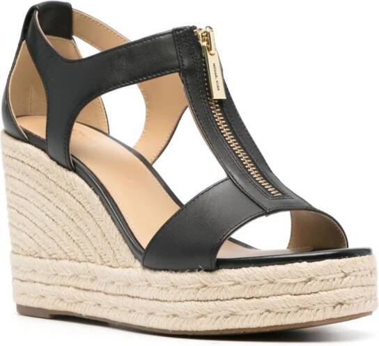 Michael Kors Berkley sandalen met sleehak Zwart