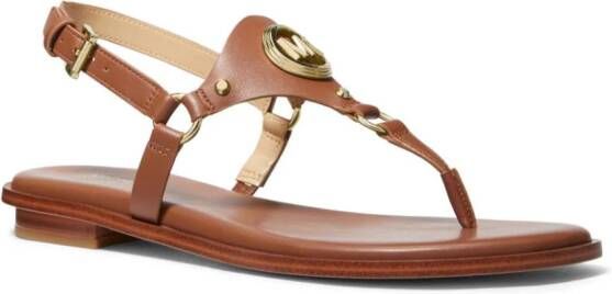 Michael Kors Casey sandalen met logoplakkaat Bruin